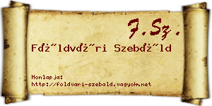 Földvári Szebáld névjegykártya